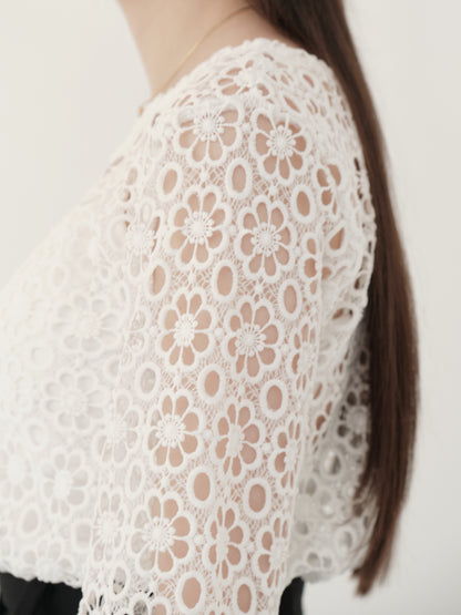flower lace 2way top