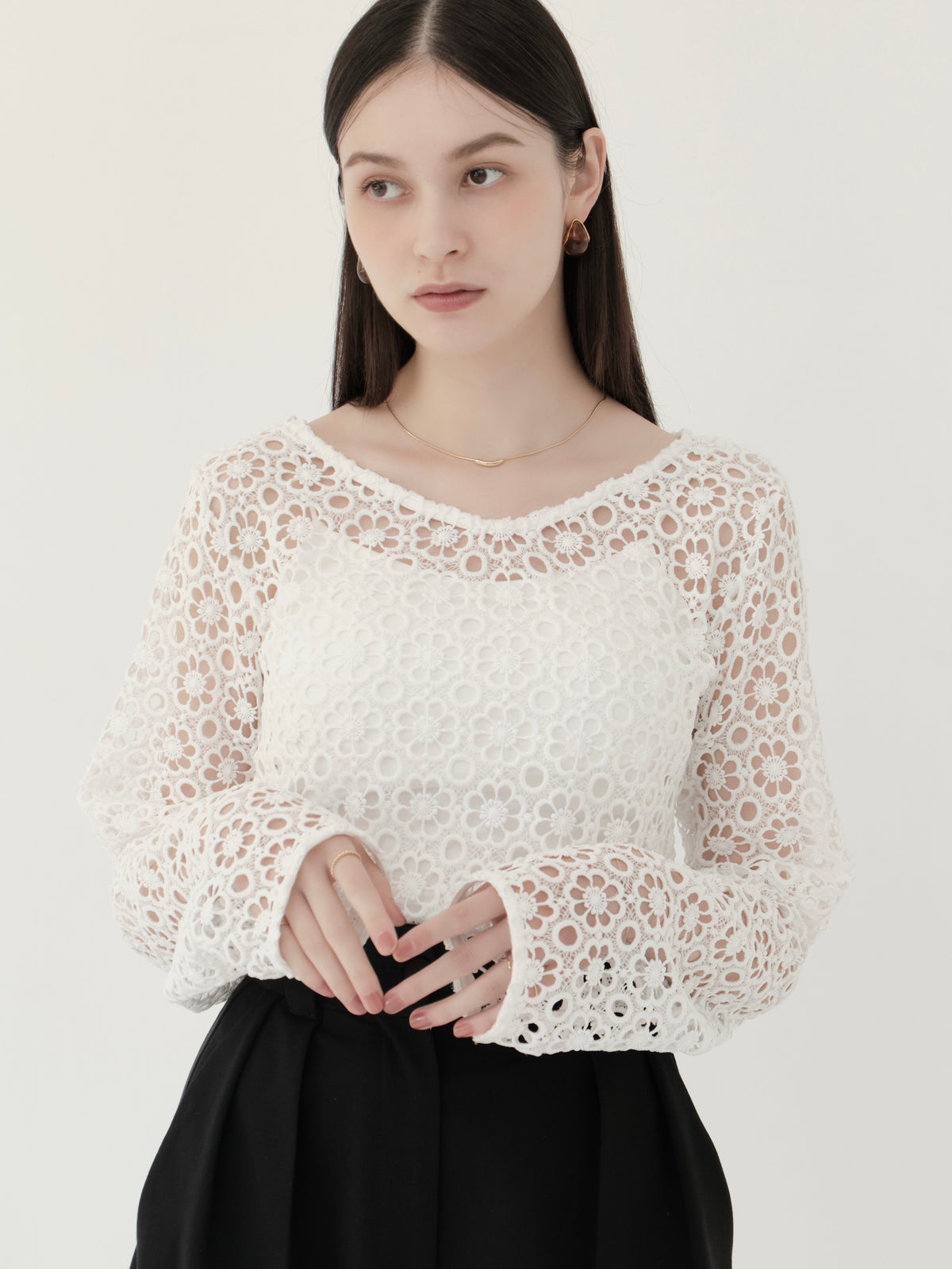 flower lace 2way top