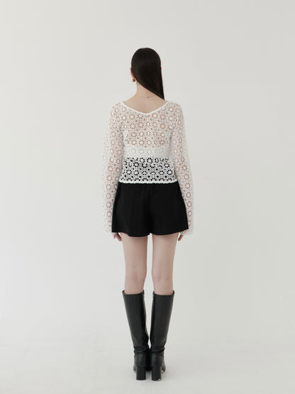 flower lace 2way top