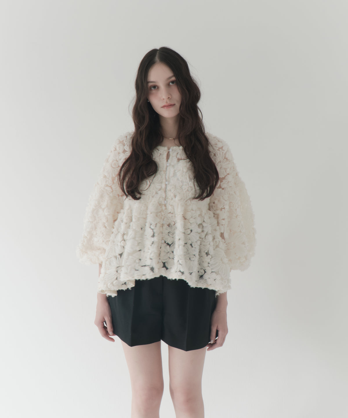 multiway flower peplum blouse