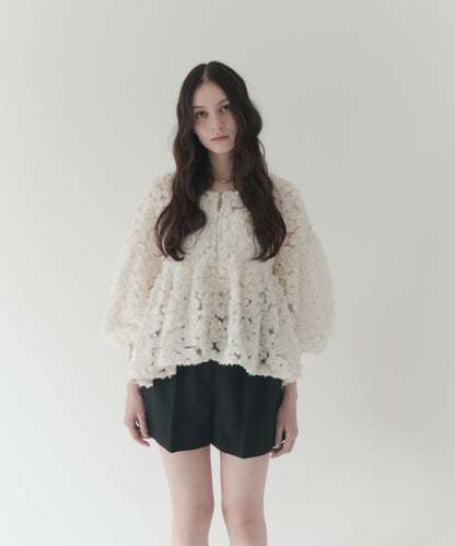 multiway flower peplum blouse
