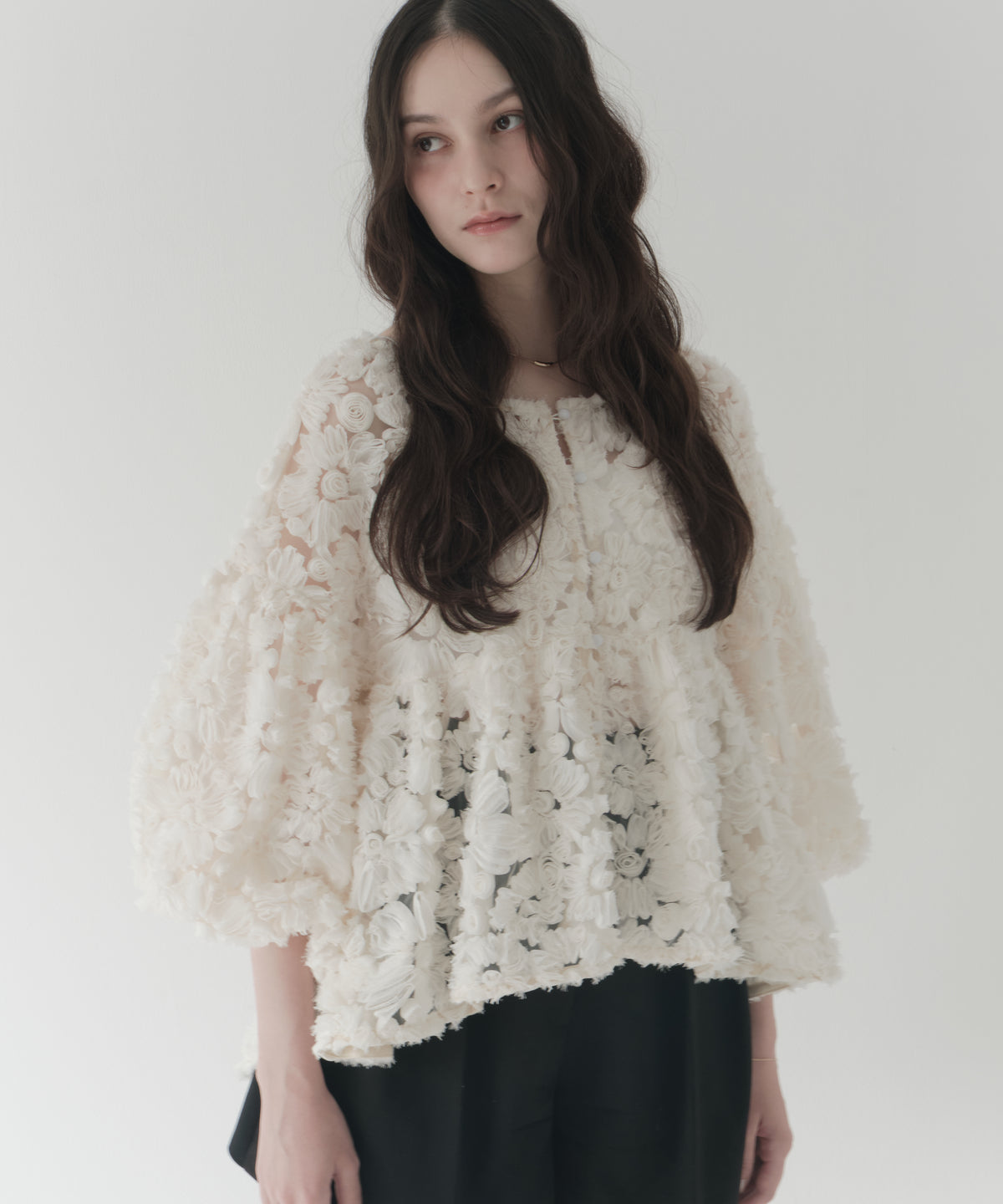 multiway flower peplum blouse