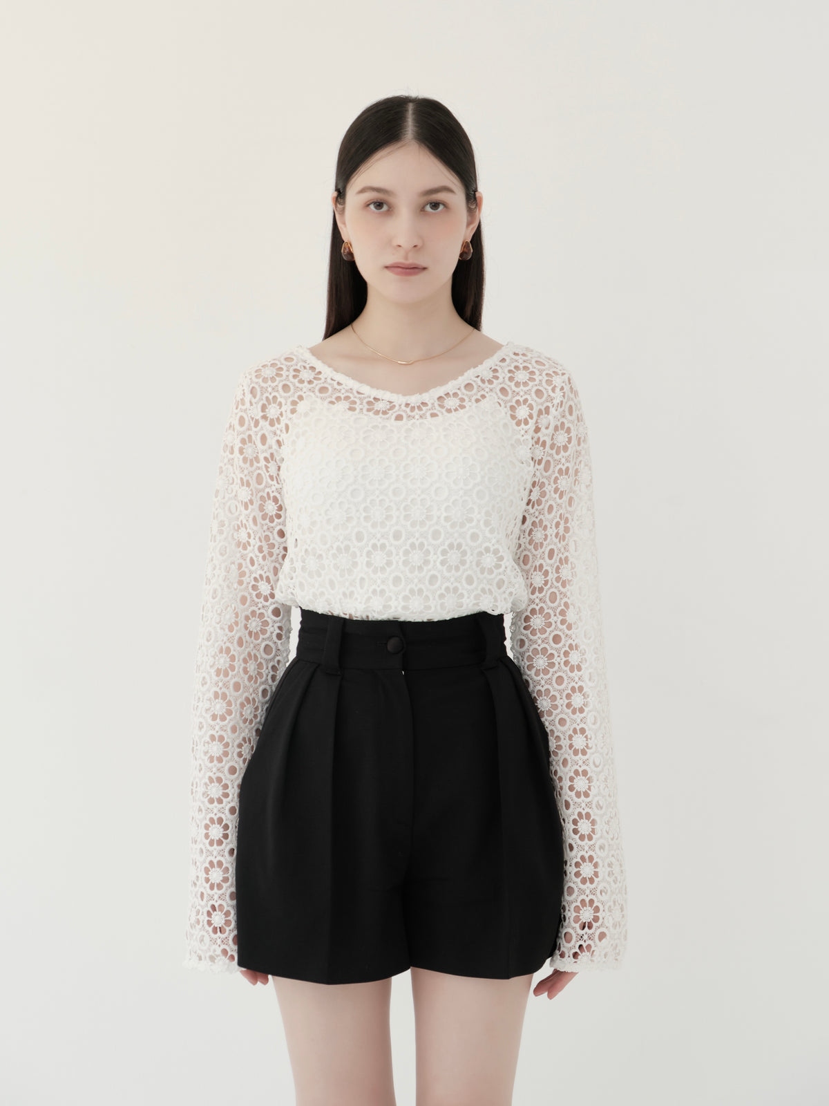 flower lace 2way top