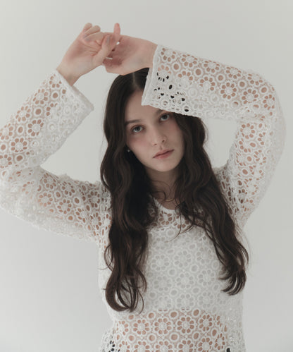 flower lace 2way top