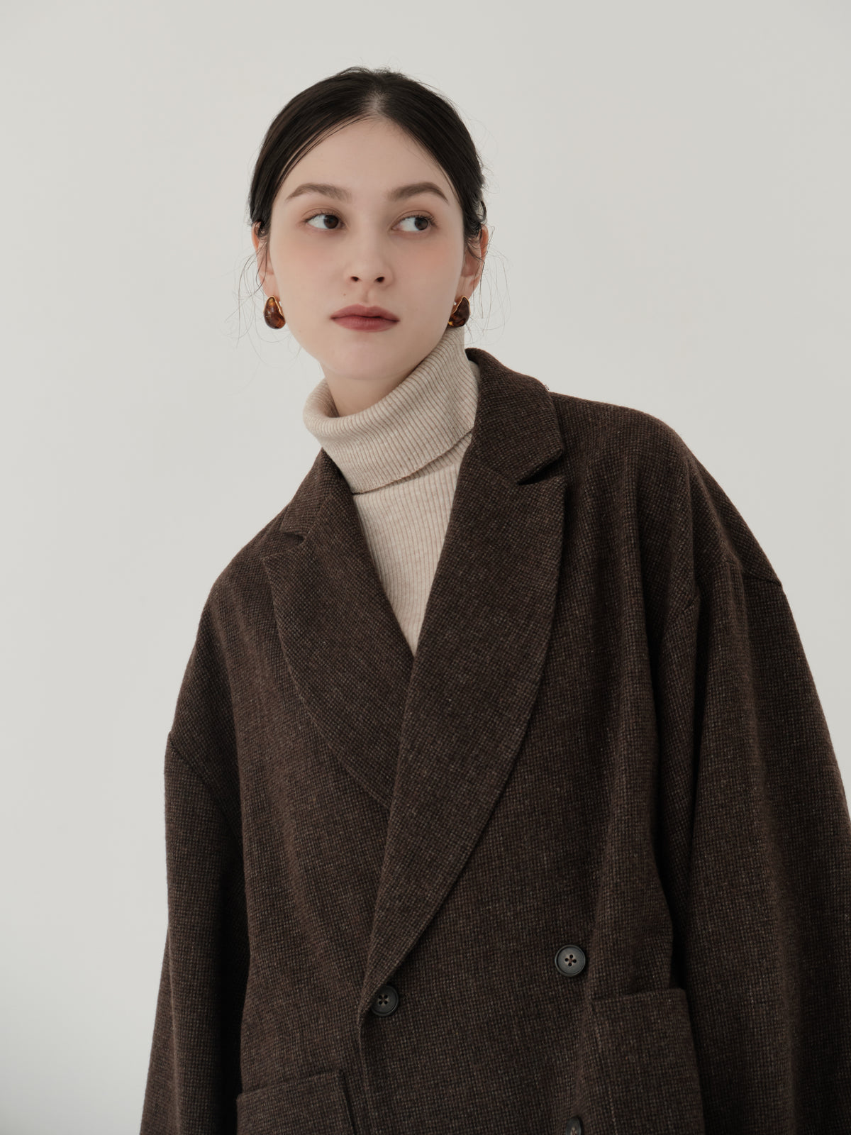 wool blend classic check jacket