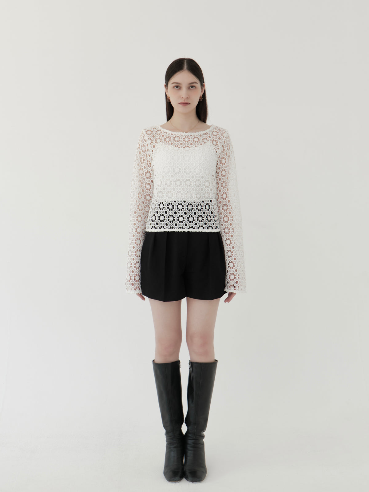 flower lace 2way top