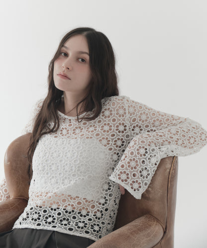 flower lace 2way top