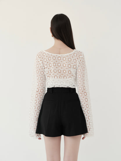 flower lace 2way top
