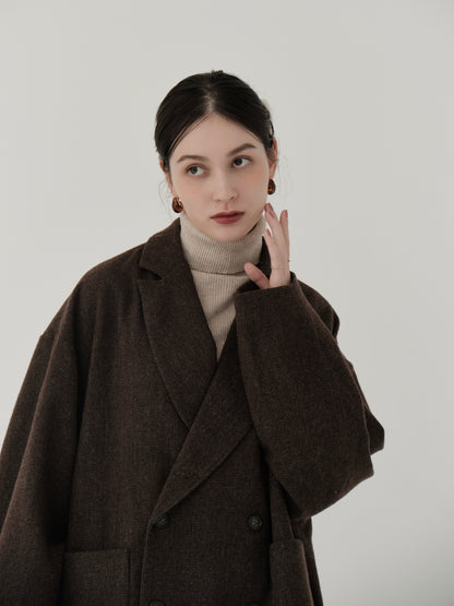 wool blend classic check jacket
