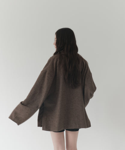 wool blend classic check jacket