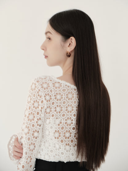 flower lace 2way top