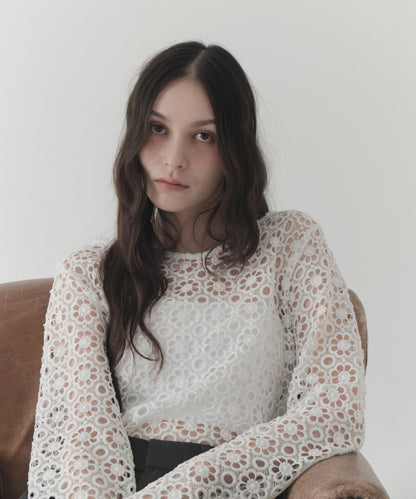 flower lace 2way top