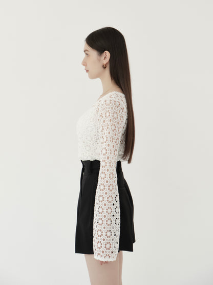 flower lace 2way top