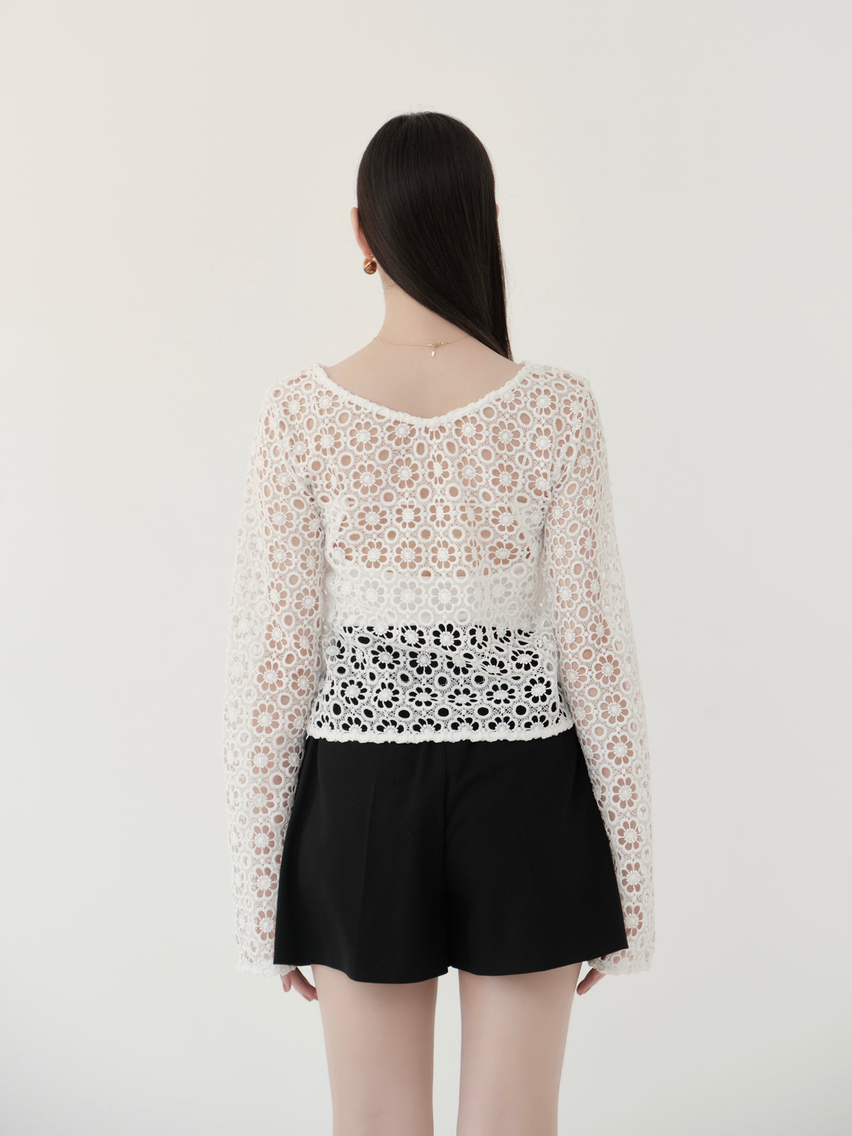 flower lace 2way top