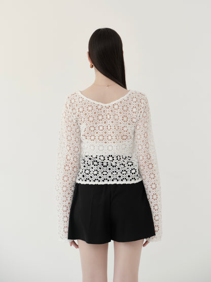 flower lace 2way top