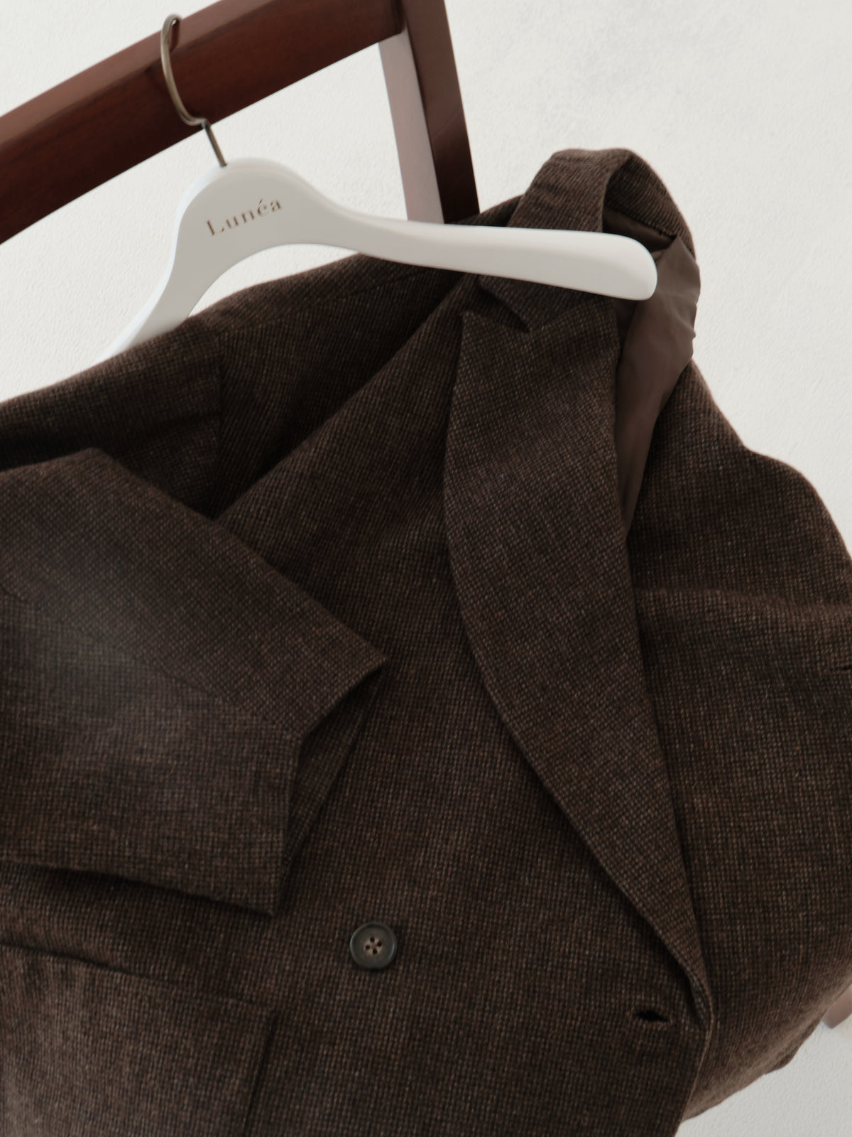 wool blend classic check jacket
