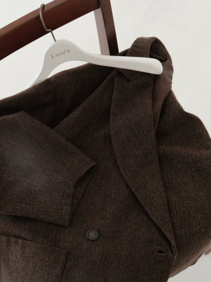 wool blend classic check jacket