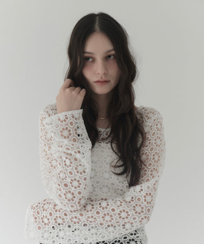 flower lace 2way top