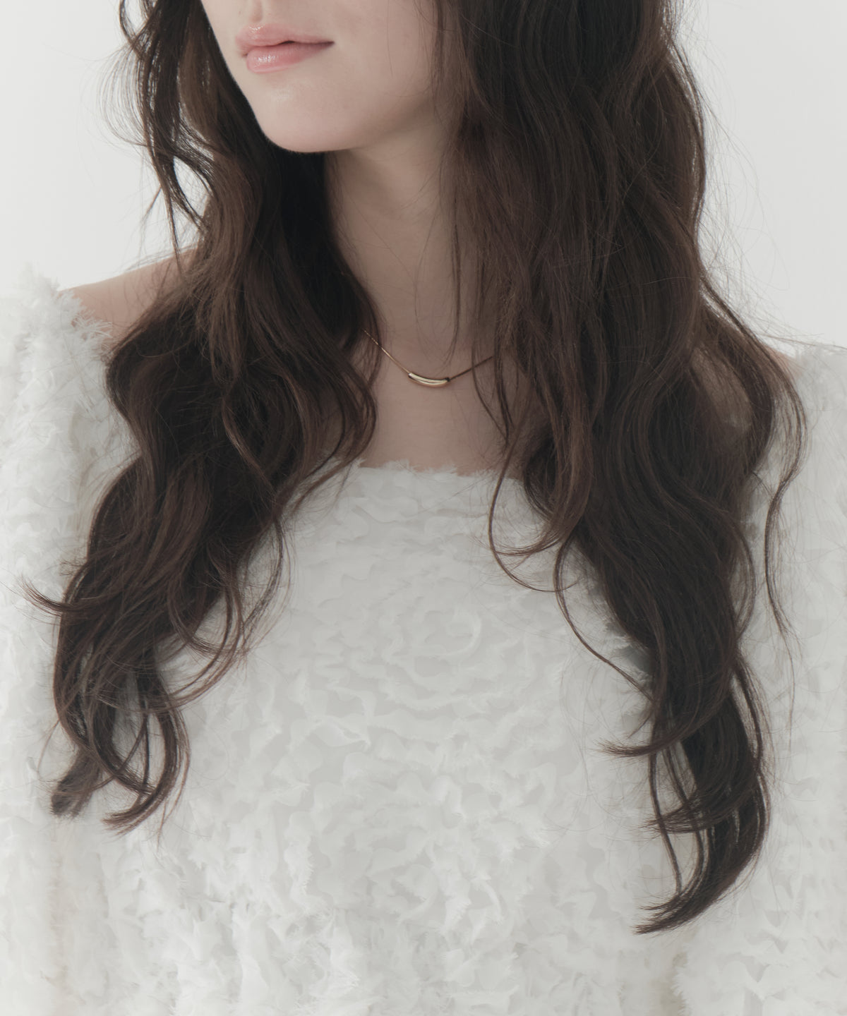 feather jacquard peplum blouse