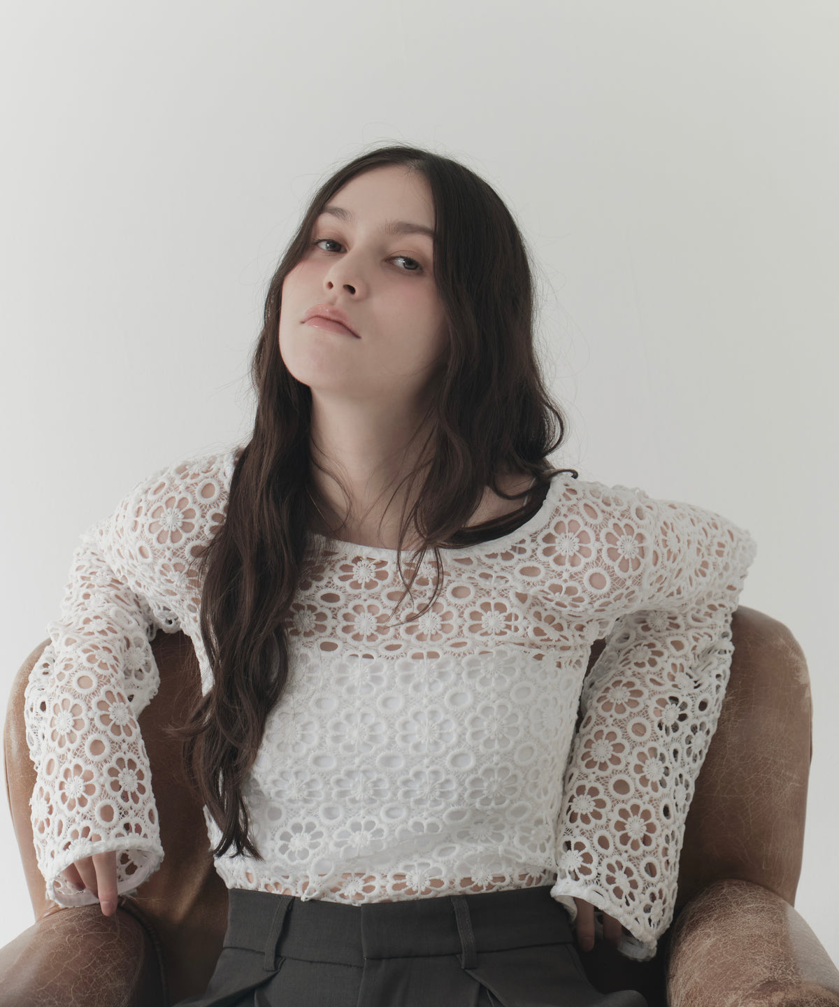flower lace 2way top