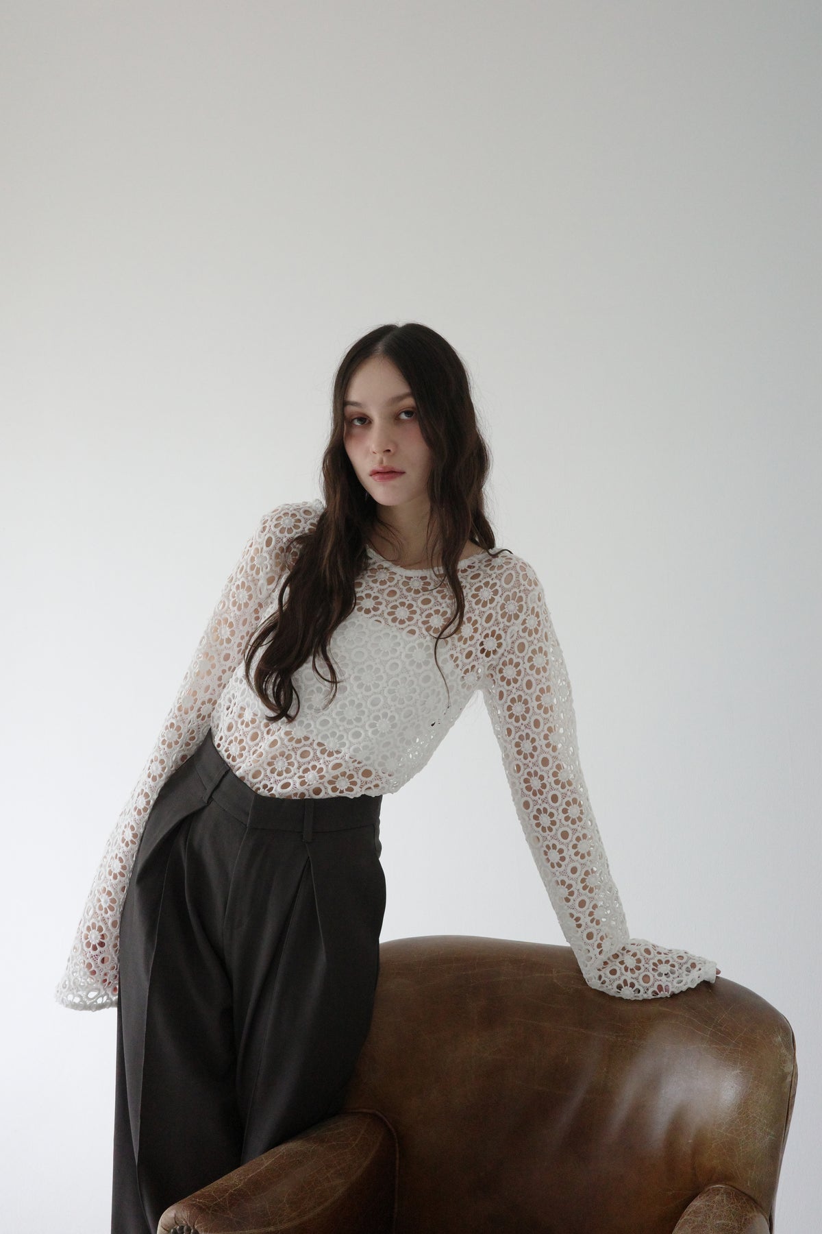 flower lace 2way top