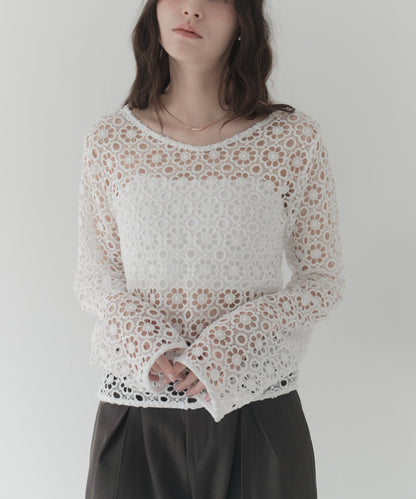 flower lace 2way top
