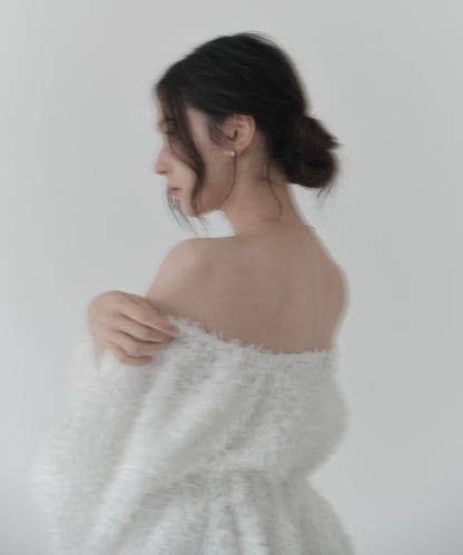 feather jacquard peplum blouse