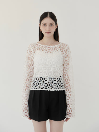 flower lace 2way top