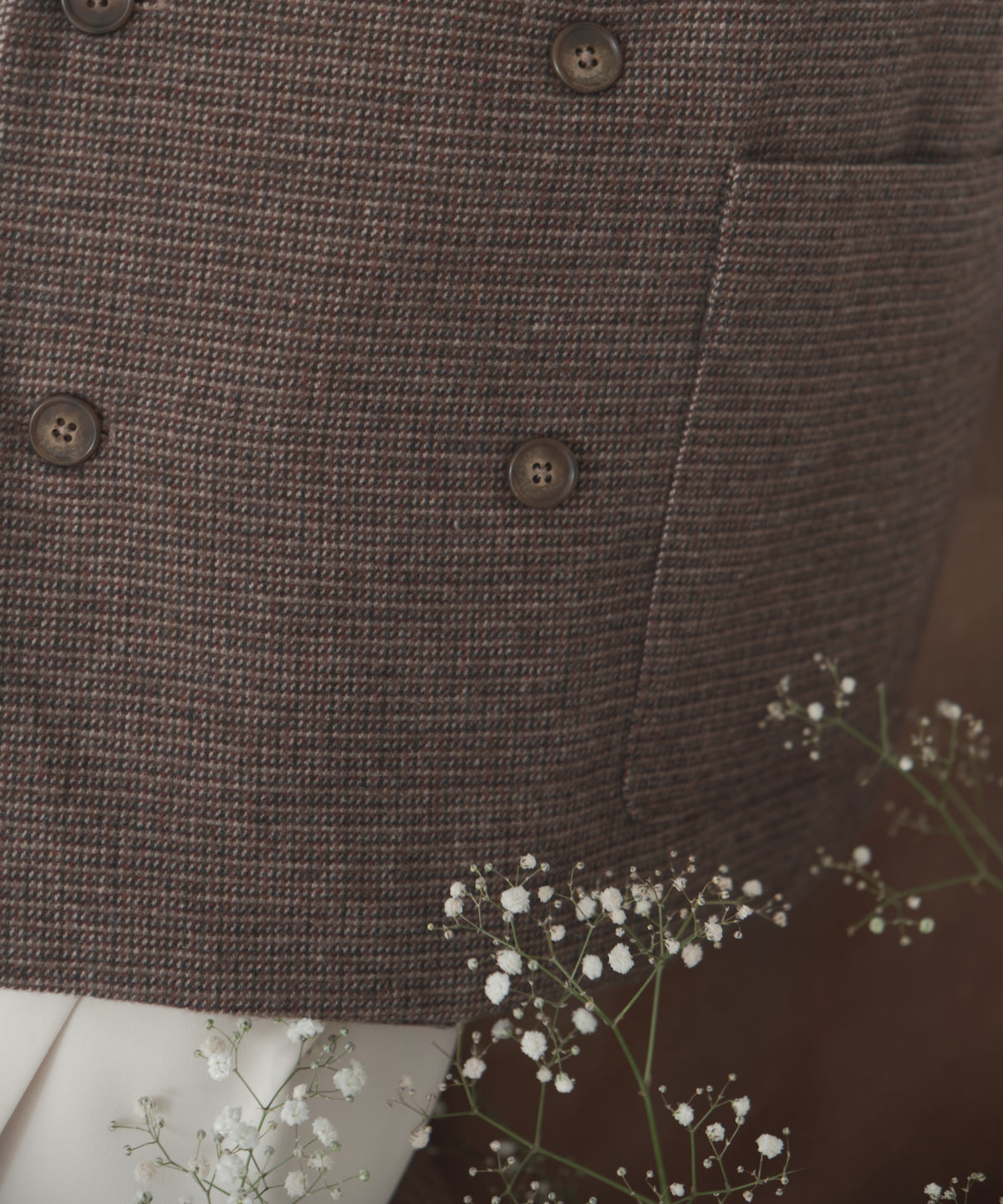 wool blend classic check jacket