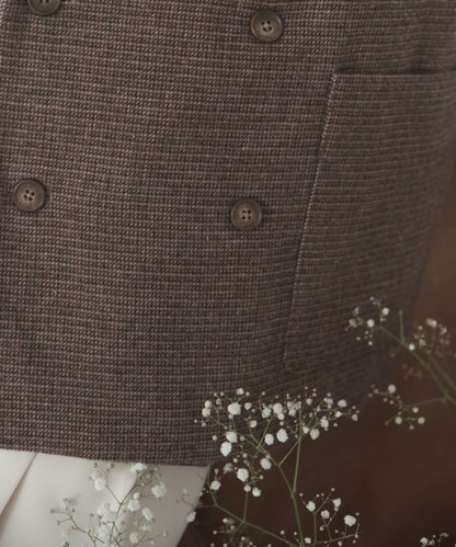 wool blend classic check jacket