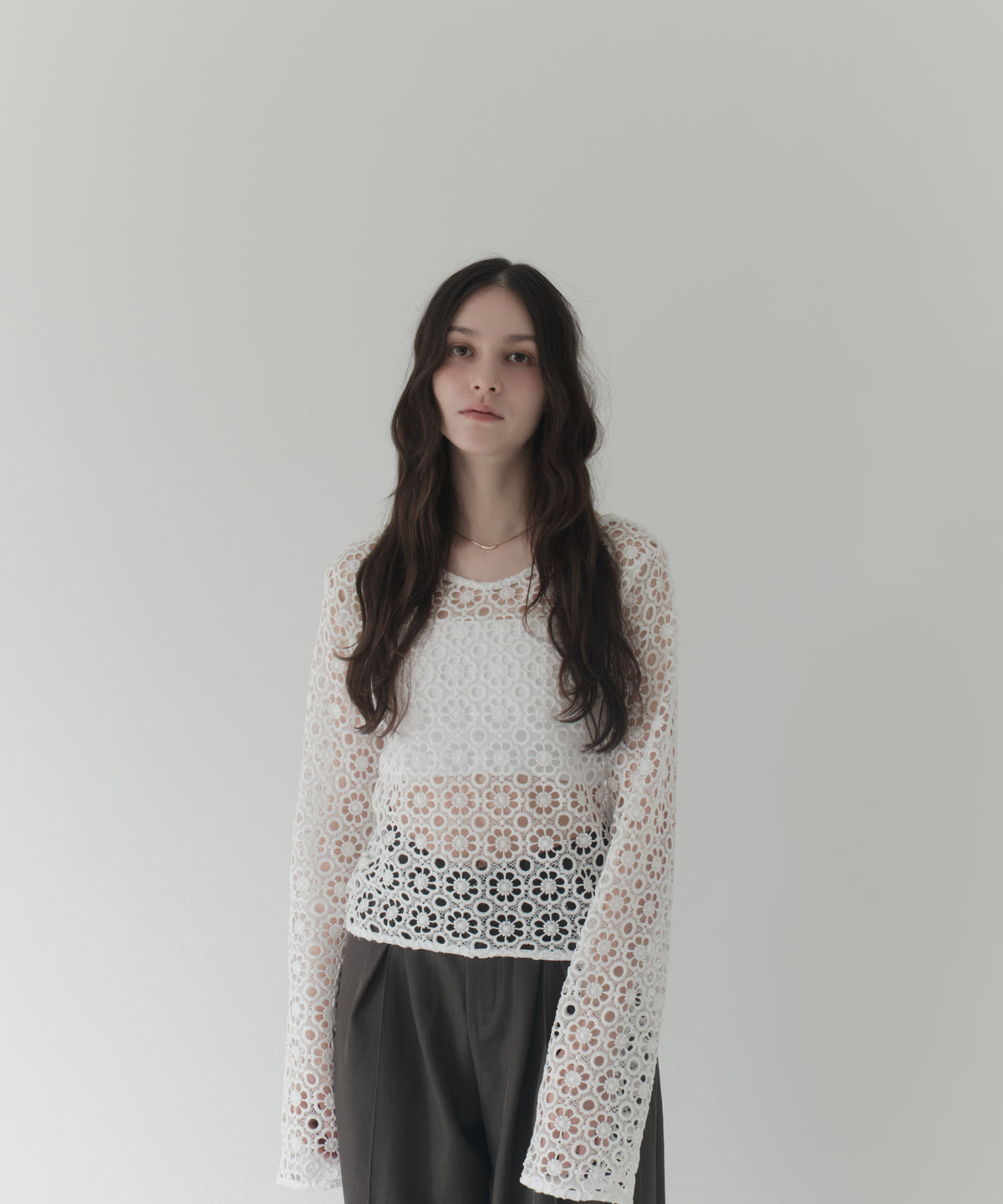 flower lace 2way top
