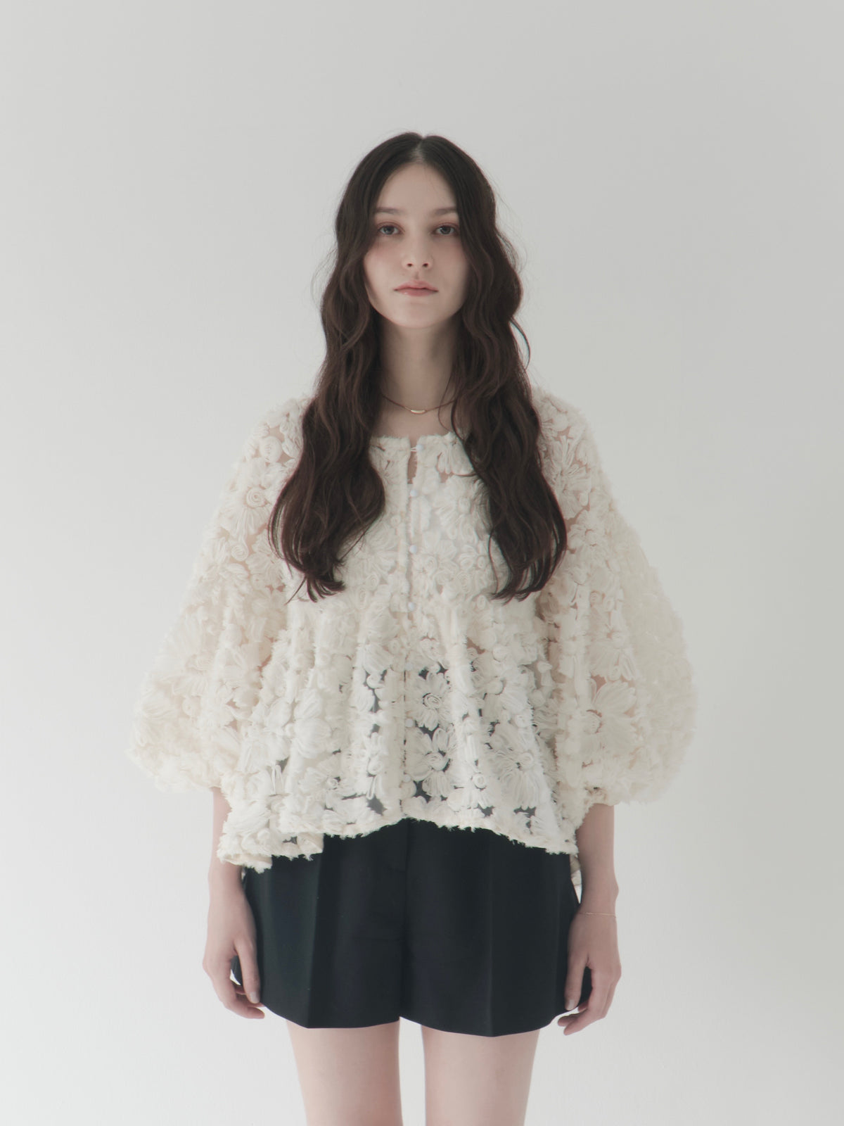 multiway flower peplum blouse