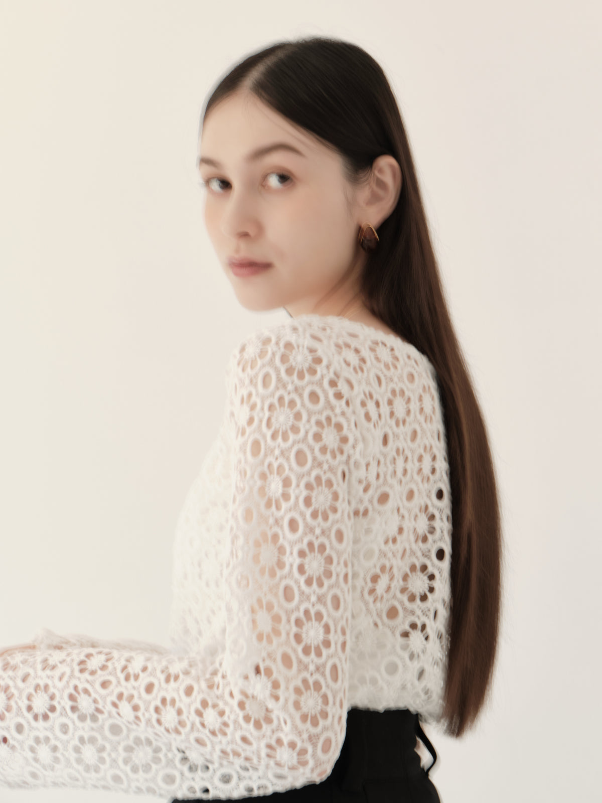 flower lace 2way top
