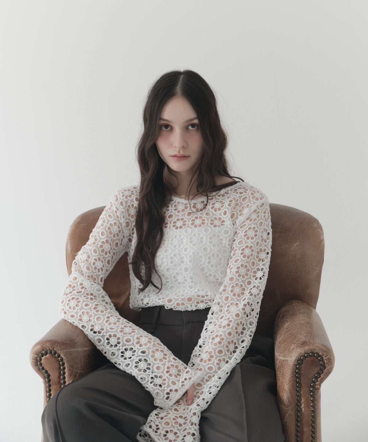 flower lace 2way top