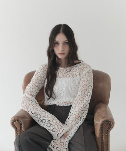 flower lace 2way top