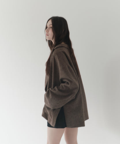 wool blend classic check jacket