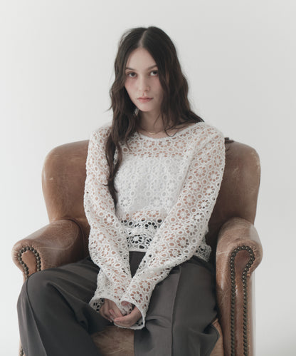 flower lace 2way top
