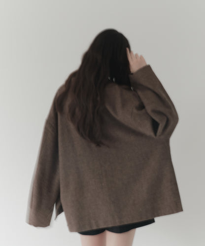 wool blend classic check jacket