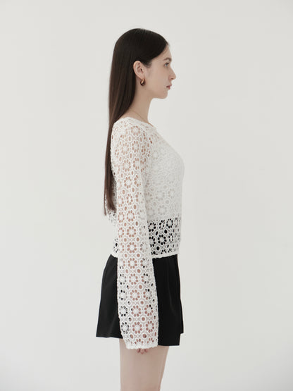 flower lace 2way top