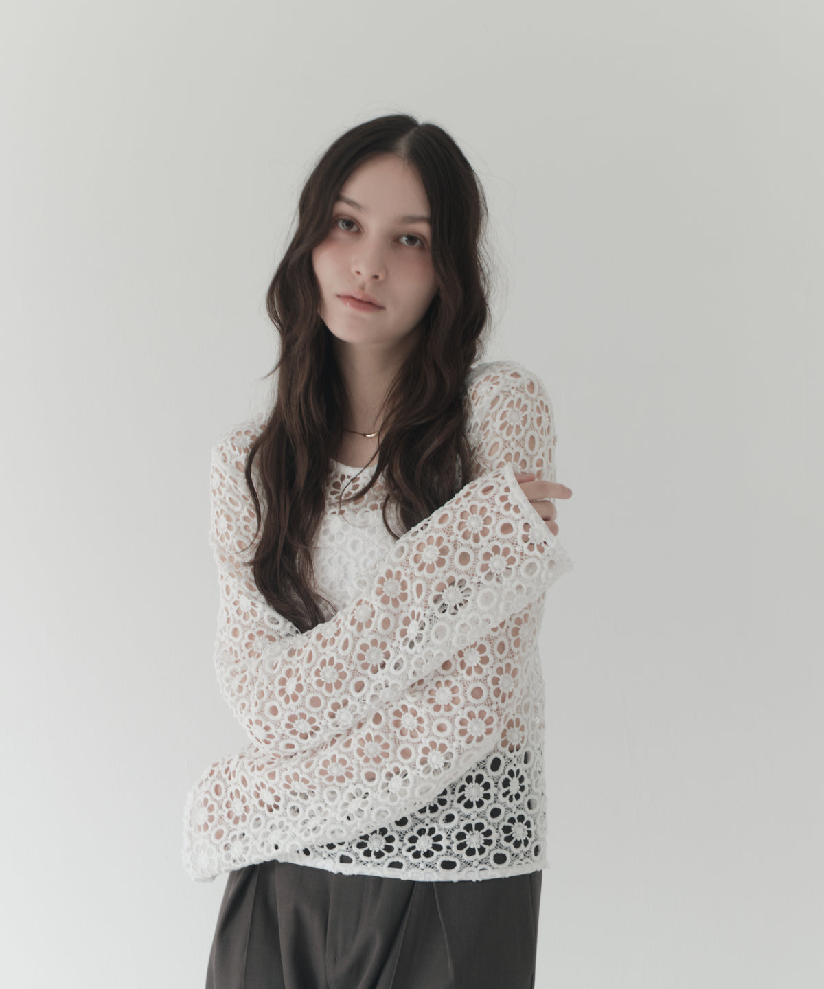 flower lace 2way top