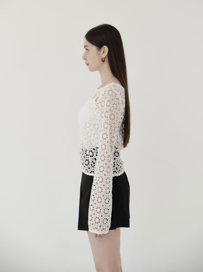 flower lace 2way top