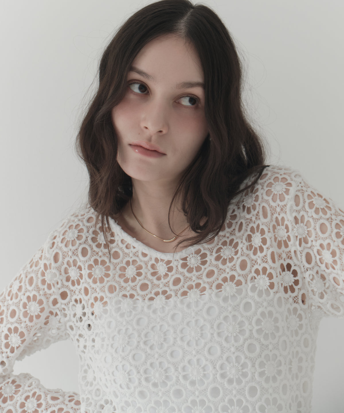 flower lace 2way top