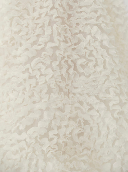 feather jacquard peplum blouse