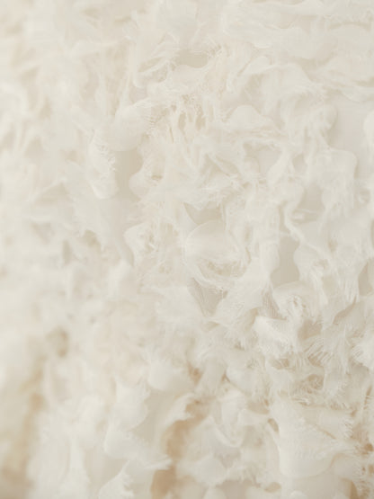 feather jacquard peplum blouse