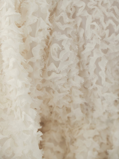 feather jacquard peplum blouse